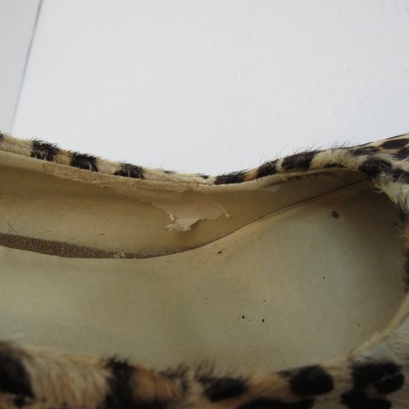 Kelsi Dagger Calf Hair Leopard Print Platform Stiletto Heels - Picture 9 of 10